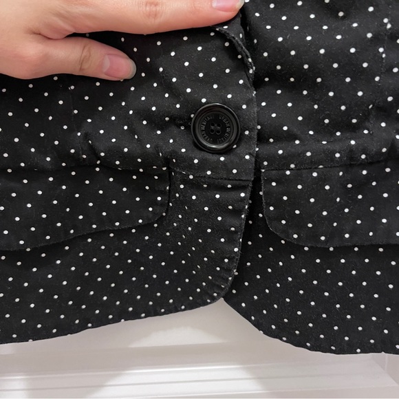 Polka Dot Business Casual Short Sleeved Jacket - Picture 3 of 4